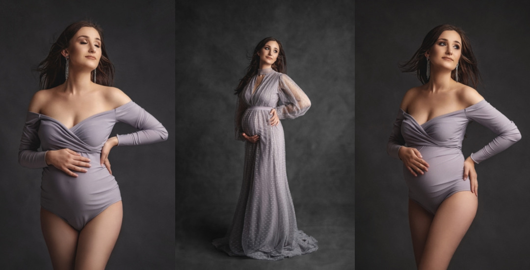 Sesja ciążowa w studio z makijażem
